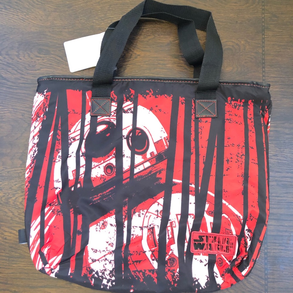Disney Parks STAR WARS BB-8 Tote Bag Red and Black NWT